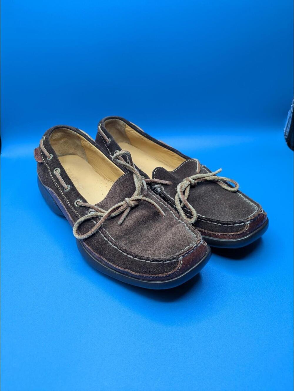 Sperry Top-Sider Loafer Womens Size 8.5M Suede Leather Boat Shoe 9710120 Brown